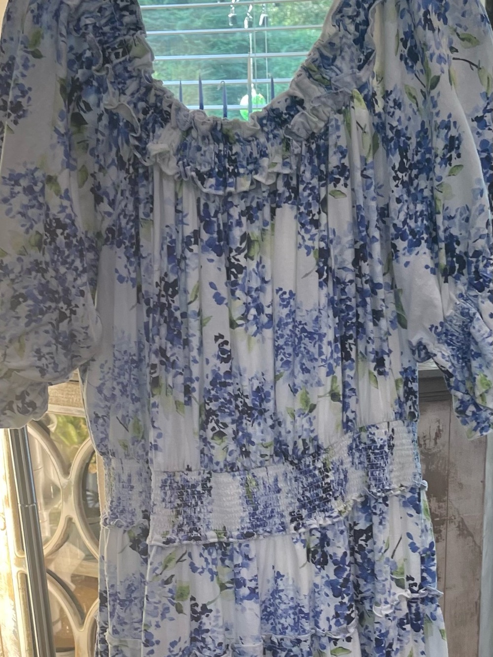 Soft Surroundings Blue and White Floral Sundress